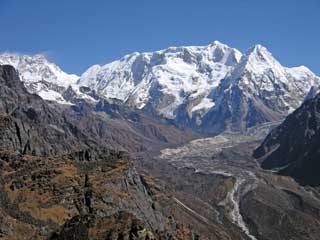 Kangchenjunga, Talung, Kabru and Ratong From Unnamed Pass  on the way from Kangchenjunga North To South